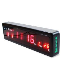 LED електронен часовник CX 808с големи цифри. Показва час, дата и температура