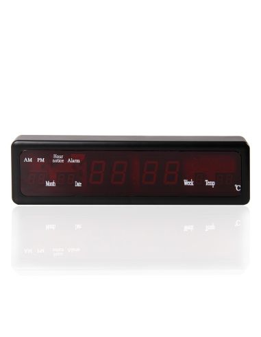 LED електронен часовник CX 808с големи цифри. Показва час, дата и температура