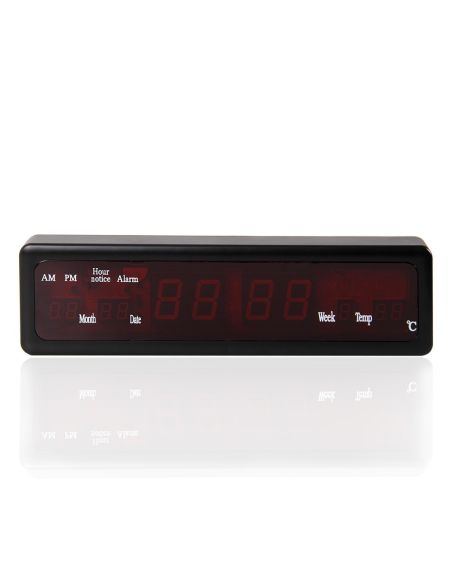LED електронен часовник CX 808с големи цифри. Показва час, дата и температура