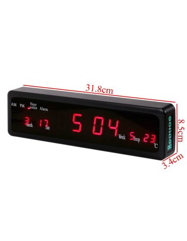 LED електронен часовник CX 808с големи цифри. Показва час, дата и температура