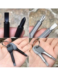 Ключодържател с два ключа с накрайници отвертки 2