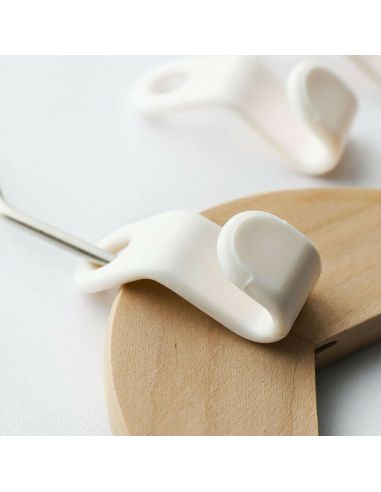 Комплект от 6 бр. куки за закачалки за вертикално подреждане на закачалките в гардероба за повече място
