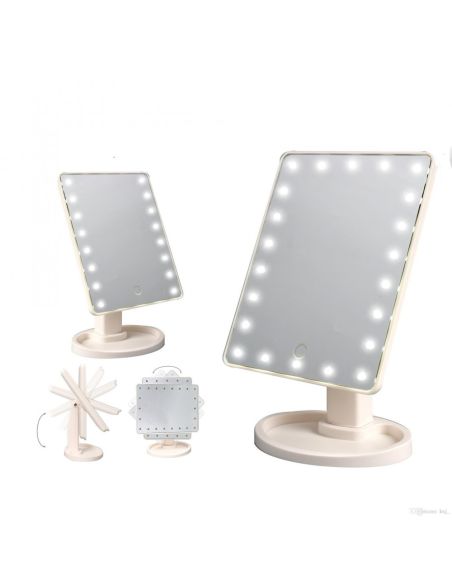 ГОЛЯМО СВЕТЕЩО ОГЛЕДАЛО С LED ДИОДИ