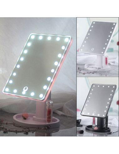 ГОЛЯМО СВЕТЕЩО ОГЛЕДАЛО С LED ДИОДИ