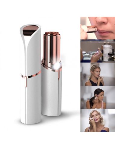 Елегантен и компактен тример за лице и тяло Flawless с форма на червило