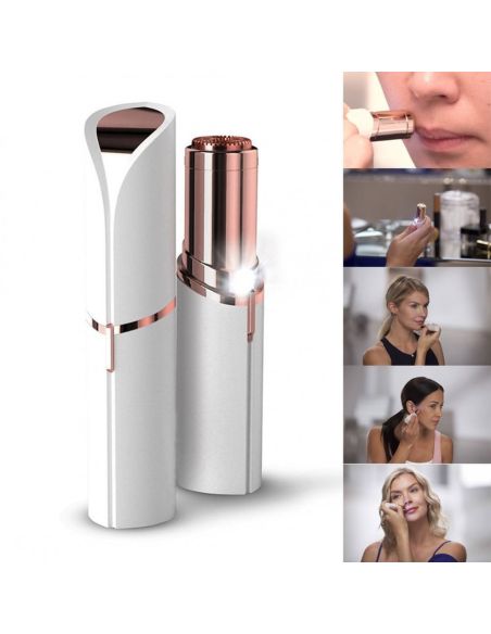 Елегантен и компактен тример за лице и тяло Flawless с форма на червило