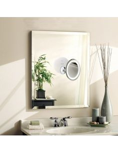 Огледало за грим с LED светлина и увеличение 10Х - захващане чрез вакуум