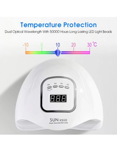 UV LED лед лампа за маникюр, лампа за гел лак SUN X5 MAX 150W