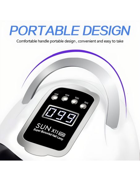 Професионална UV/LED лампа за маникюр, Sun X11 Max - 280W с 66 LED
