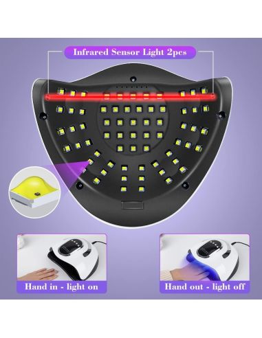 Професионална UV/LED лампа за маникюр, Sun X11 Max - 280W с 66 LED