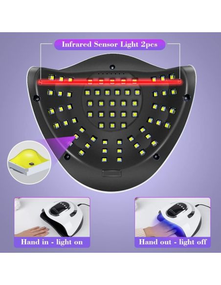Професионална UV/LED лампа за маникюр, Sun X11 Max - 280W с 66 LED