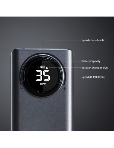 Фреза за нокти, за маникюр-педикюр, електрическа пила за нокти 35000 RPM, безжична работа, с дисплей