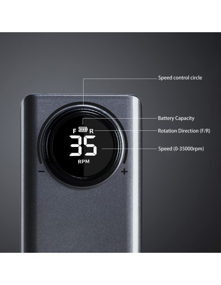 Фреза за нокти, за маникюр-педикюр, електрическа пила за нокти 35000 RPM, безжична работа, с дисплей
