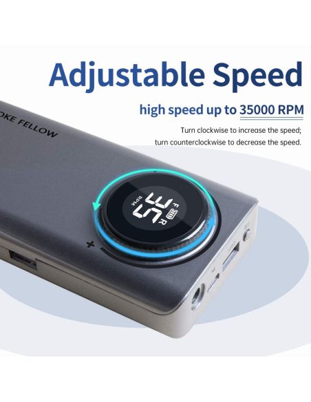 Фреза за нокти, за маникюр-педикюр, електрическа пила за нокти 35000 RPM, безжична работа, с дисплей