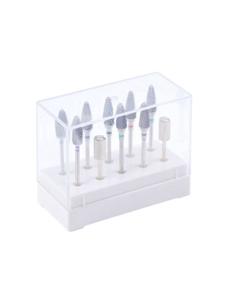 Поставка за битове и накрайници за електрическа пила за нокти с 10 отвора