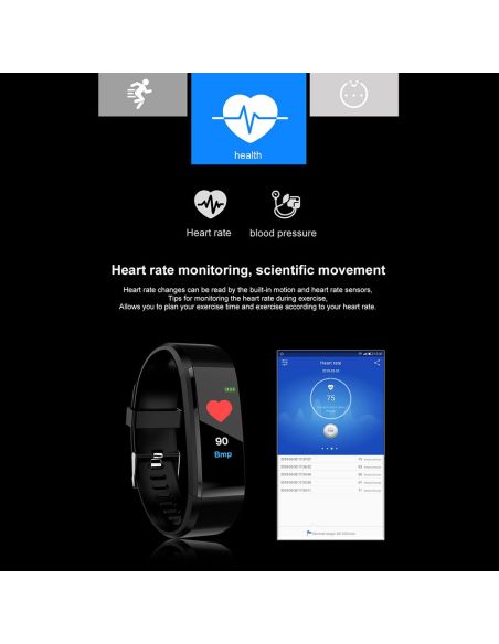 Фитнес гривна Fitness Tracker с часовник