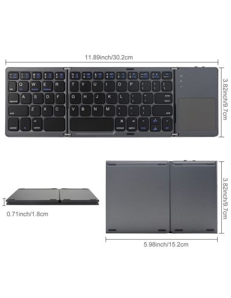 Безжична сгъваема клавиатура със сензорен панел за IOS Android Samsung Windows Ipad Tablet Notebook