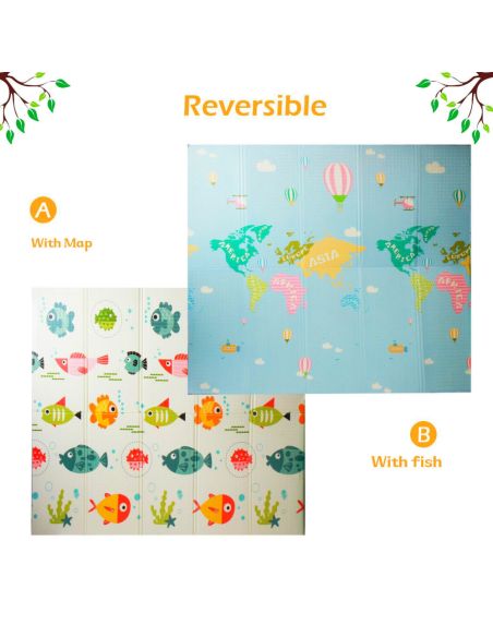 Детски двулицев килим/подложка за игра