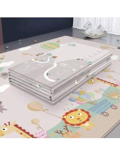 Детски водоустойчив двулицев килим / мека постелка за игра 200х180х1см