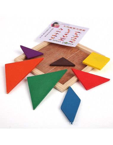 Пъзел Tangram, 14.5x14.5x1.4 см, 7 части