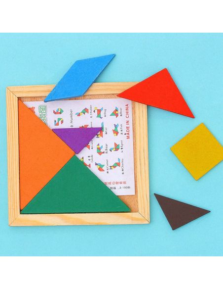 Пъзел Tangram, 14.5x14.5x1.4 см, 7 части