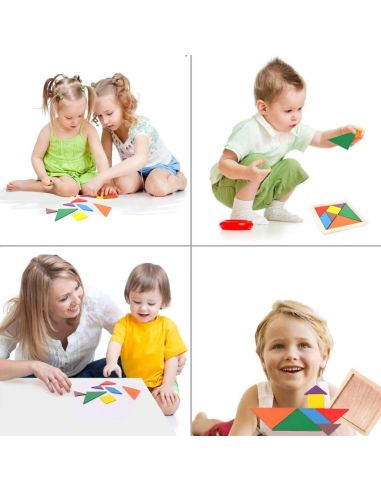 Пъзел Tangram, 14.5x14.5x1.4 см, 7 части
