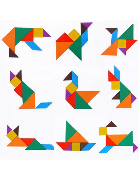 Пъзел Tangram, 14.5x14.5x1.4 см, 7 части