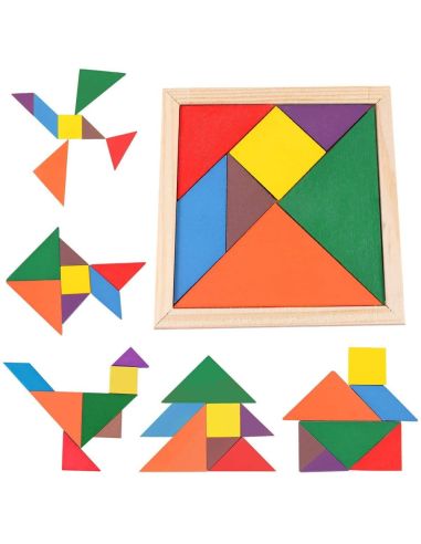 Пъзел Tangram, 14.5x14.5x1.4 см, 7 части