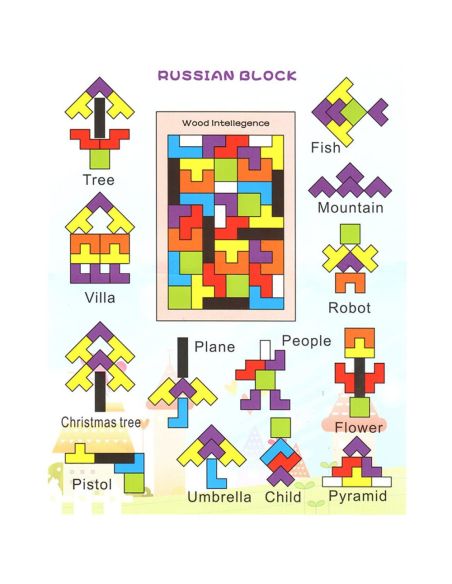 Тетрис ( Дървен пъзел Wood Intellegence