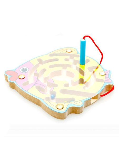 Дървен магнитен лабиринт Tooky Toy