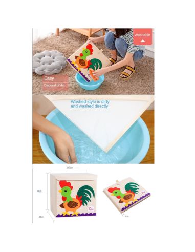 Водоустойчивата кутия за съхранение на играчки с капак