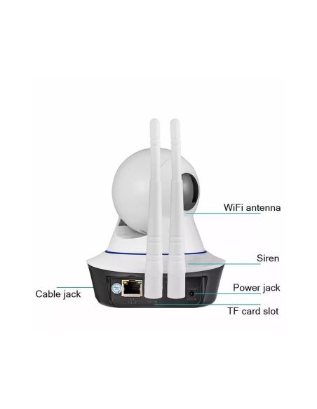 IP камера WiFi за видеонаблюдение и управление от телефон, въртяща се 360, Двупосочен Интерком