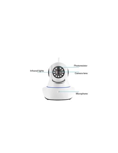 IP камера WiFi за видеонаблюдение и управление от телефон, въртяща се 360, Двупосочен Интерком