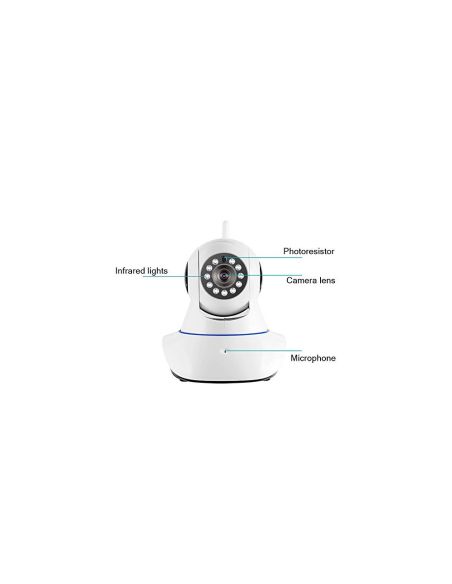 IP камера WiFi за видеонаблюдение и управление от телефон, въртяща се 360, Двупосочен Интерком