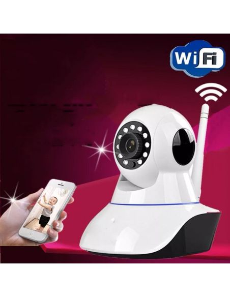 IP камера WiFi за видеонаблюдение и управление от телефон, въртяща се 360, Двупосочен Интерком