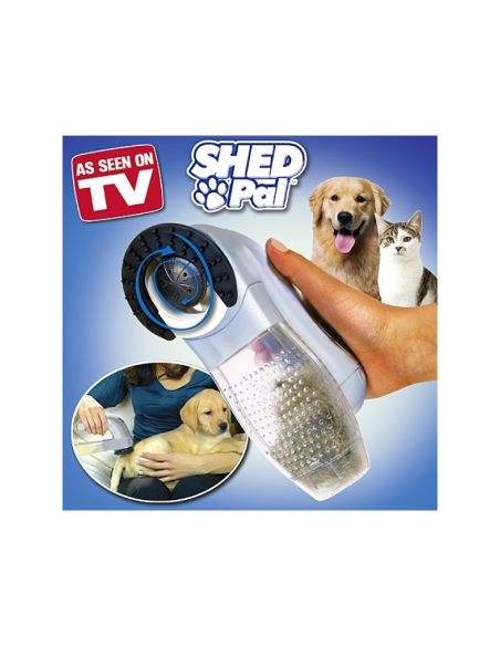 Прахосмукачка и масажор за домашни любимци Shed Pal, 2 в 1, контейнер за събиране на косми