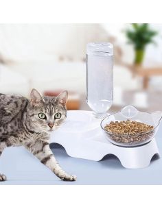 Дозираща купичка за вода и купичка за храна за котки 2