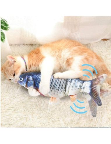 Мърдаща се играчка рибка за котки с USB батерия
