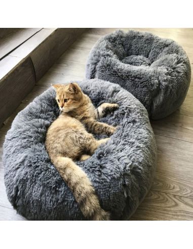 Меко пухено гнездо легло за куче или котка