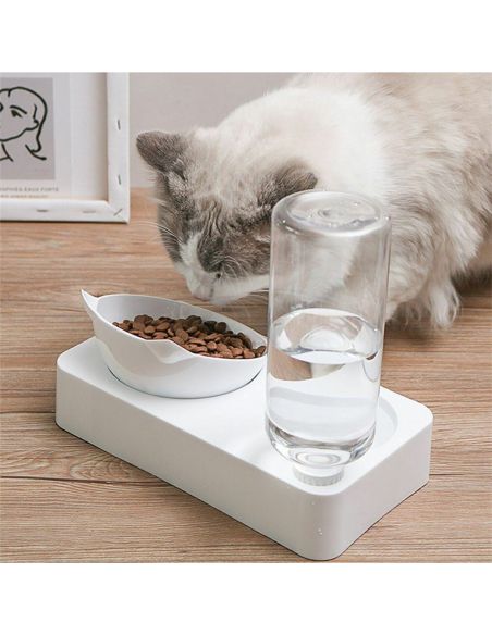 Комбинирана Купичка за Храна и Вода за Котки - Удобство и Стил в Едно