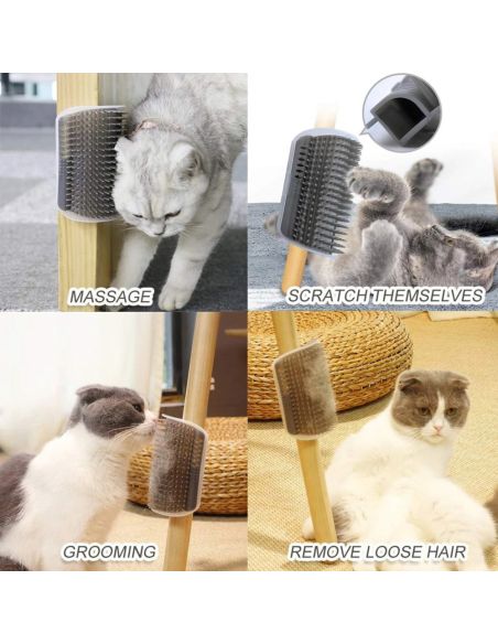 Четка ъглова за котки на котка, масажор