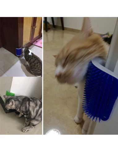 Четка ъглова за котки на котка, масажор