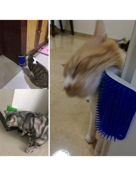 Четка ъглова за котки на котка, масажор