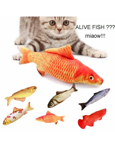 Котешка играчка - плюшена риба