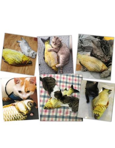 Котешка играчка - плюшена риба