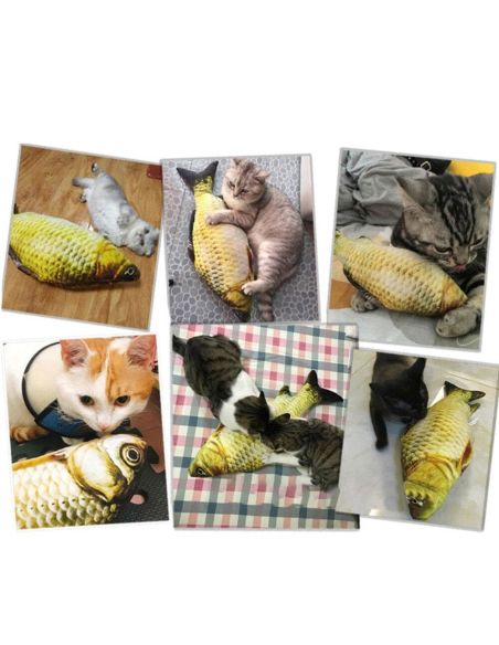 Котешка играчка - плюшена риба