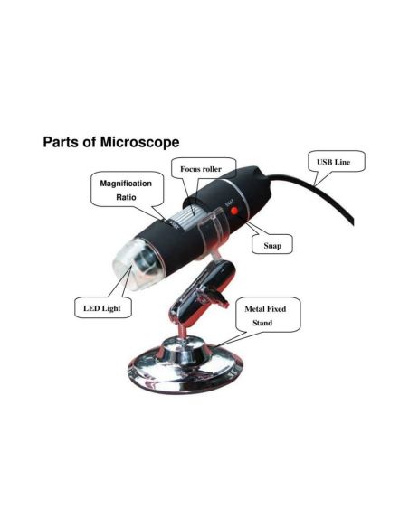 USB дигитален микроскоп, с 1000x увеличение, LED осветление