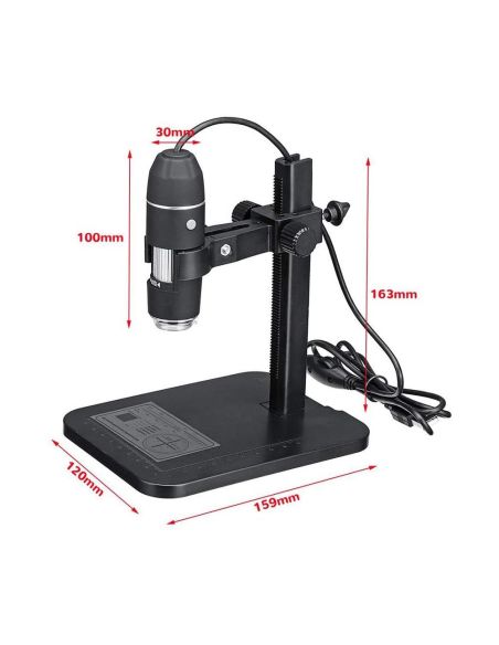 USB дигитален микроскоп, с 1000x увеличение, LED осветление