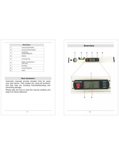 Дигитален нивелир с LCD дисплей