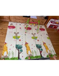 Сгъваемо детско килимче за игра, топлоизолиращо 150x180x1cm Превозни средства  и Животни в самолет